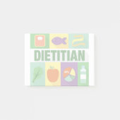 Professioneel diëtitisch pictogrammen ontworpen post-it® notes (Voorkant)