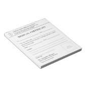 Professioneel Dokter Medisch Certificaat Notitiebl Notitieblok (Schuin)