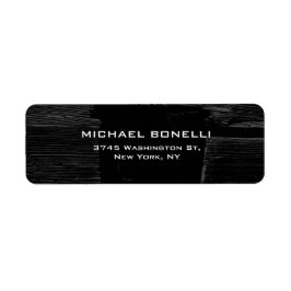 Professioneel Donker Zwart Grijs Hout Plain Elegan Etiket