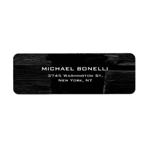 Professioneel Donker Zwart Grijs Hout Plain Elegan Etiket