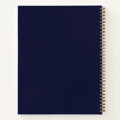 Professioneel donkerblauw Klassic Gold Monogram Notitieboek (Achterkant)