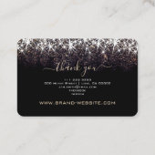 Professioneel, donkerbruin Gold Glitter Elegant Visitekaartje (Achterkant)