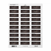 Professioneel Donkerbruin Hout Plain Elegant Etiket (Full Sheet)