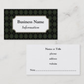 Professioneel donkergroen Visitekaartje (Voorkant / Achterkant)