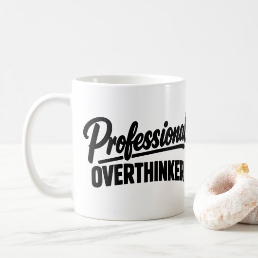 Professioneel doordenker Grappig Koffiemok (Met donut)