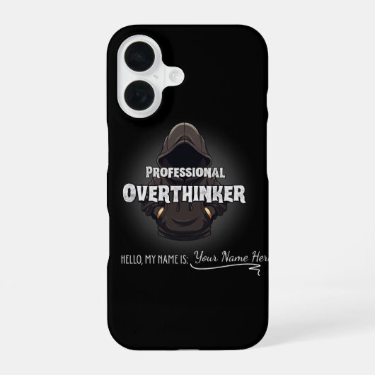 Professioneel Doorzieter Funny Aangepaste Naam iPhone 16 Hoesje (Achterkant)