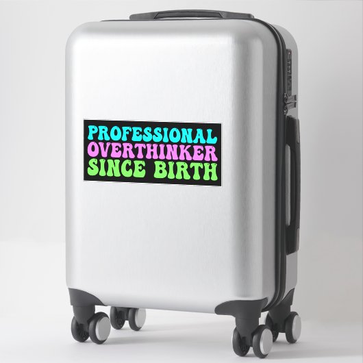 Professioneel Doorzieter Sinds Geboorte - Grappig Sticker (Koffer)