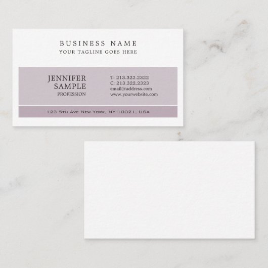 Professioneel Duidelijk Modern Elegant Kleurenontw Visitekaartje (Voorkant / Achterkant)