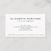 Professioneel Duidelijk Wit Generisch Eenvoudig On Visitekaartje (Voorkant)