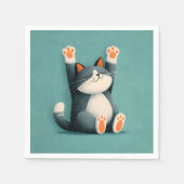 Professioneel dutten nemen Grappige Slaapkat Servet (Voorkant)