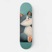 Professioneel dutten nemende grappige slapende kat persoonlijk skateboard (Voorkant)