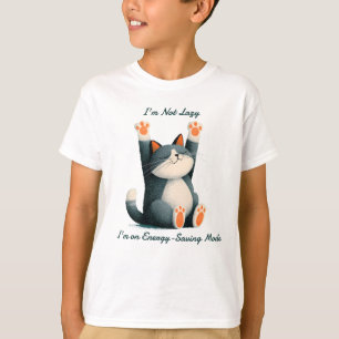 Professioneel dutten nemende grappige slapende kat t-shirt