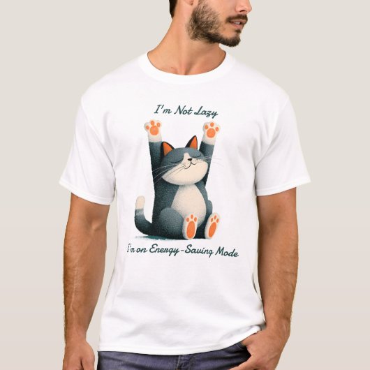 Professioneel dutten nemer Grappige slapende kat T-shirt (Voorkant)