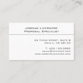 Professioneel, eenvoudig, basic, donkergrijs Moder Visitekaartje (Achterkant)