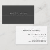 Professioneel, eenvoudig, basic, donkergrijs Moder Visitekaartje (Voorkant / Achterkant)