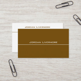 Professioneel, eenvoudig, basic, Sepia Brown Moder Visitekaartje