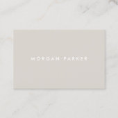 Professioneel, eenvoudig beige visitekaartje (Voorkant)