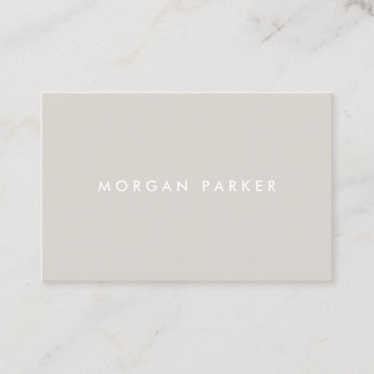 Professioneel, eenvoudig beige visitekaartje (Voorkant)