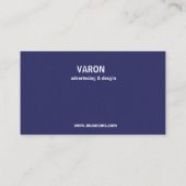 Professioneel, eenvoudig blauw Visitekaartje (Achterkant)