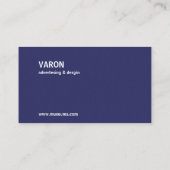 Professioneel, eenvoudig blauw Visitekaartje (Achterkant)