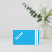 Professioneel Eenvoudig blauw wit Visitekaartje (Staand voorkant)