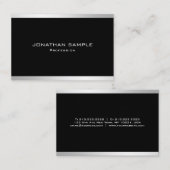 Professioneel, eenvoudig design elegant Silver Visitekaartje (Voorkant / Achterkant)