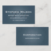 Professioneel, eenvoudig donkerblauw vooraan/zwart visitekaartje (Voorkant / Achterkant)