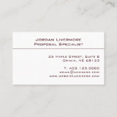 Professioneel, eenvoudig, eenvoudig, eenvoudig, fi visitekaartje (Achterkant)