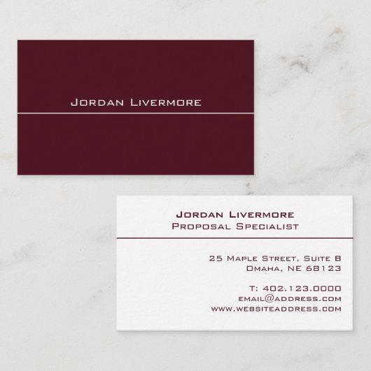 Professioneel, eenvoudig, eenvoudig, eenvoudig, fi visitekaartje (Voorkant / Achterkant)