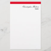 Professioneel Eenvoudig Eerlijk Vastgoed Rood Wit Briefpapier (Voorkant)