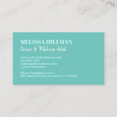 Professioneel Eenvoudig Elegant Monogram Visitekaartje (Achterkant)