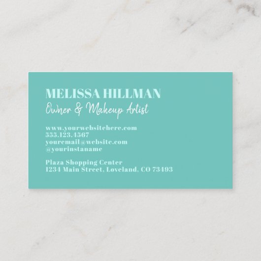 Professioneel Eenvoudig Elegant Monogram Visitekaartje (Achterkant)