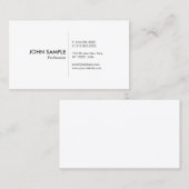 Professioneel Eenvoudig Elegant Wit Modern Visitekaartje (Voorkant / Achterkant)