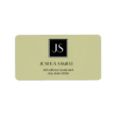 Professioneel eenvoudig etiket (Voorkant)