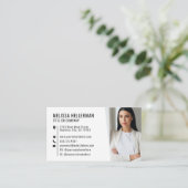 Professioneel Eenvoudig Foto Logo Visitekaartje (Staand voorkant)