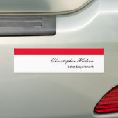 Professioneel Eenvoudig Gewoon Rood Wit Bumpersticker (Op auto)