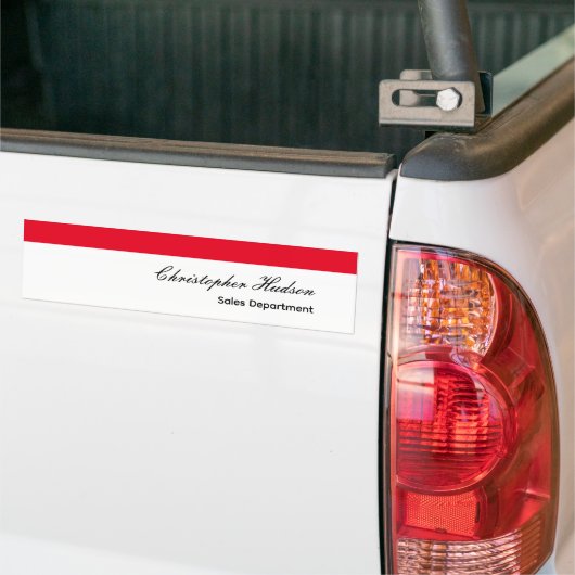 Professioneel Eenvoudig Gewoon Rood Wit Bumpersticker (Op Truck)