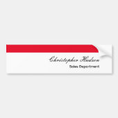 Professioneel Eenvoudig Gewoon Rood Wit Bumpersticker (Voorkant)