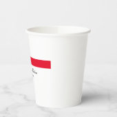 Professioneel Eenvoudig Gewoon Rood Wit Papieren Bekers (Links)