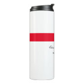 Professioneel Eenvoudig Gewoon Rood Wit Thermosbeker (Gedraaid links)