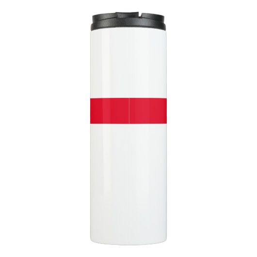 Professioneel Eenvoudig Gewoon Rood Wit Thermosbeker (Achterkant)