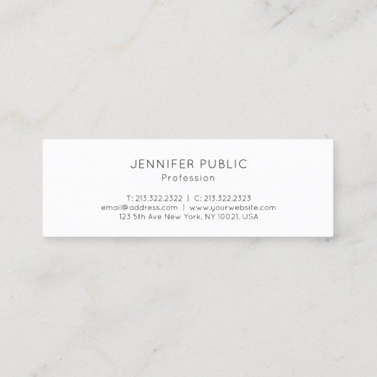 Professioneel, eenvoudig grafisch ontwerp, dubbelz mini visitekaartje (Achterkant)