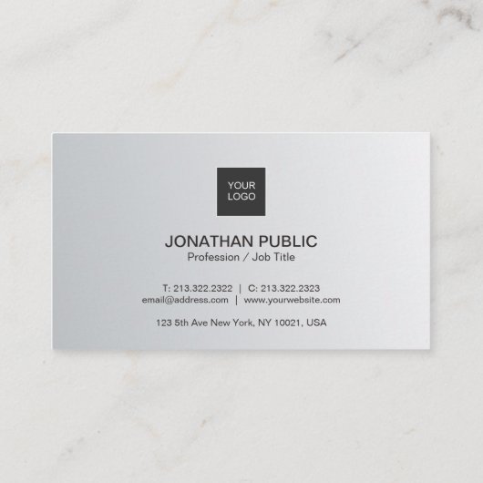 Professioneel, eenvoudig grafisch ontwerp met eleg visitekaartje (Achterkant)