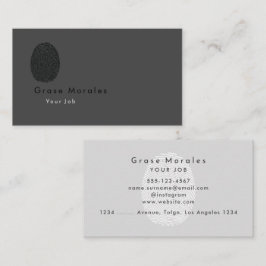 Professioneel, eenvoudig grijs minimalistisch visitekaartje