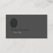 Professioneel, eenvoudig grijs minimalistisch visitekaartje (Voorkant)