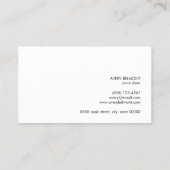 Professioneel, eenvoudig grijs minimalistisch visitekaartje (Achterkant)