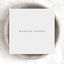 Professioneel, eenvoudig grijs vierkant vierkante visitekaartje