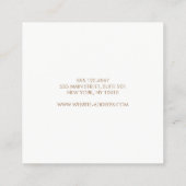 Professioneel, eenvoudig grijs vierkant vierkante visitekaartje (Achterkant)