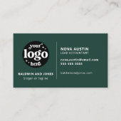 Professioneel eenvoudig groen modern design met Lo Visitekaartje (Voorkant)