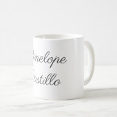 Professioneel, eenvoudig handgeschreven koffiemok (Voorkant rechts)